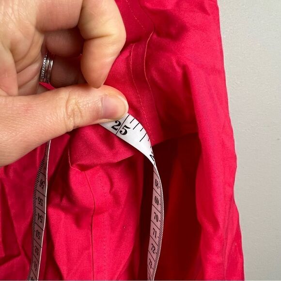 Chico’s no iron 3/4 sleeve fuchsia pink pleated boxy swing button down 3.5 XL - Picture 9 of 10